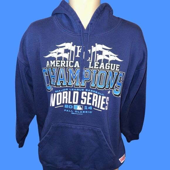 Stitches Kansas City Royals Hoodie Blue MLB Playoffs Hoodie Size Large - Picture 1 of 8